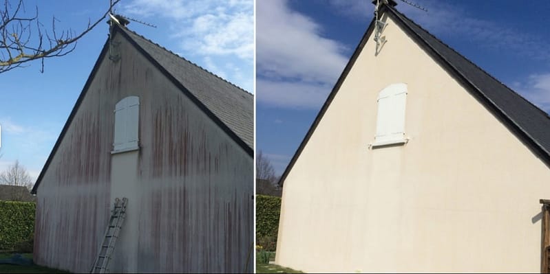 façade avant nettoyage avant/après